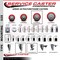 Service Caster 4'' SS Red Poly Swivel 3/4'' Expanding Stem Caster with Brake SCC-SSEX20S414-PPUB-RED-TLB-34 - alternate 2
